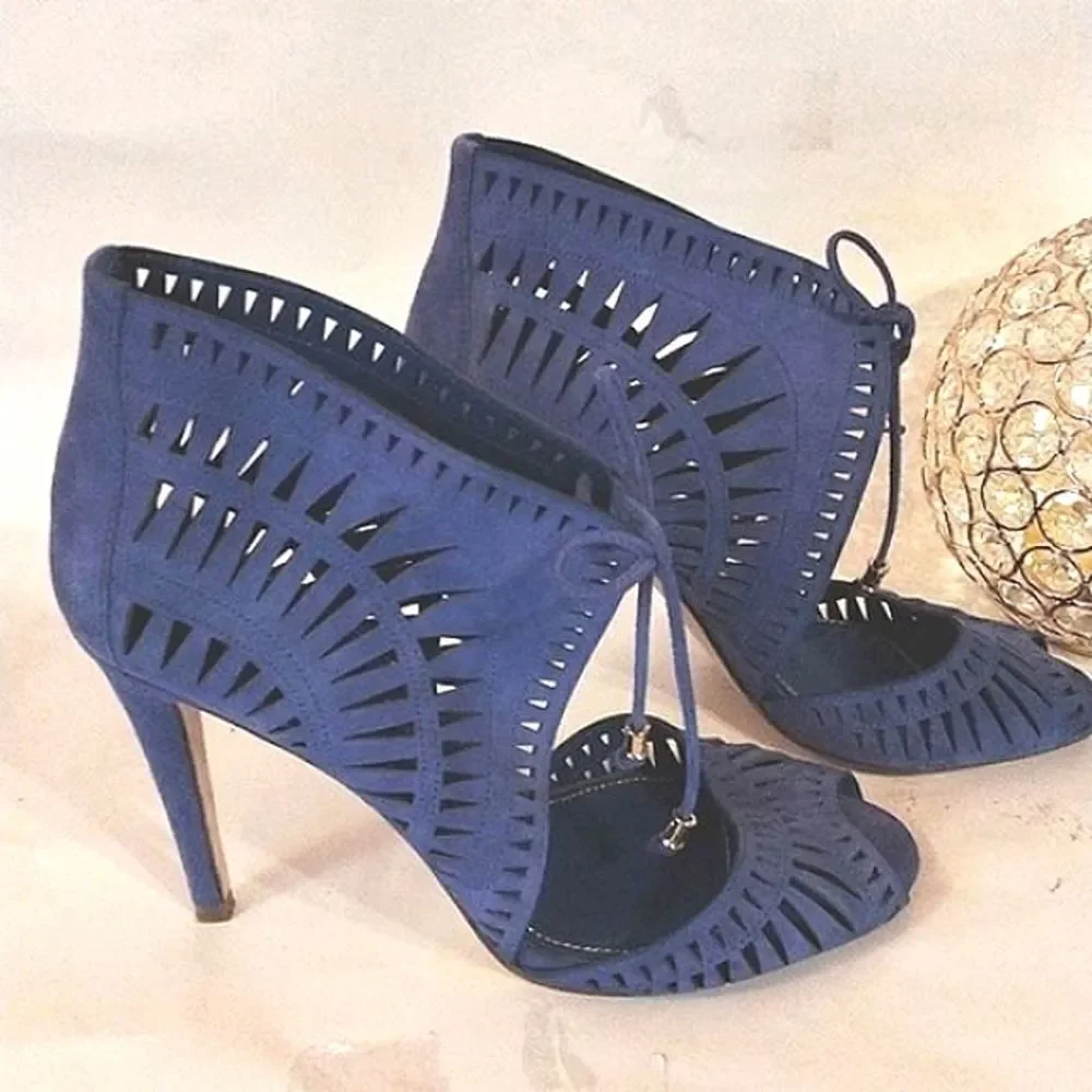 Ivanka Trump Colbalt Cage Heels
